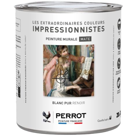 PEINTURE MURALE MATE BLANC PUR RENOIR 2L  - PERROT (1/3)