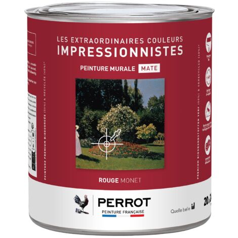 PEINTURE MURALE MATE ROUGE MONET 2L - PERROT (1/3)
