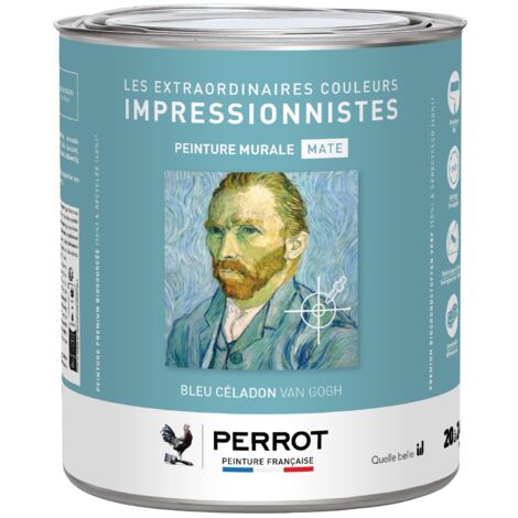 PEINTURE MURALE MATE BLEU CELADON VAN GOGH 500ML - PERROT
