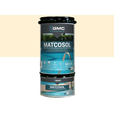 Peinture de piscine époxy bi-composante 3,5L – Résistance au chlore – Adhérence optimale sur béton et coque polyester – GMC