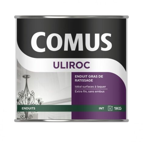 Comus – Enduit gras haute dureté 1 kg – Finitions laquées soignées – Surface lisse pour intérieur et extérieur – Pâte très fine (1/3)