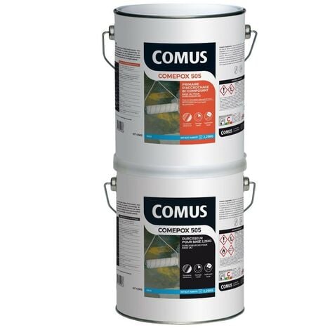COMEPOX 505- 4.5 KG Primaire d'accrochage bi composant pour la rénovation des sols et des murs - COMUS - blanc