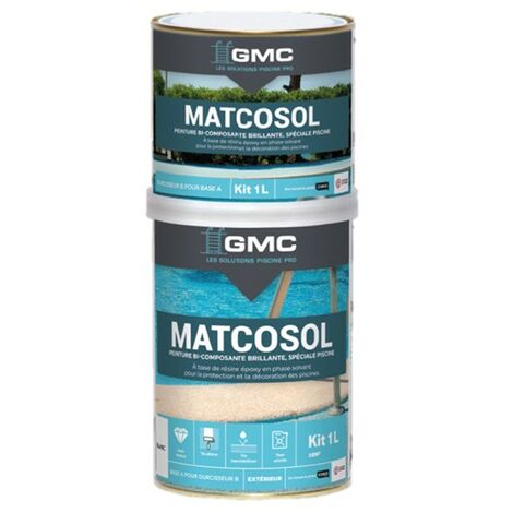 Comus – Peinture de piscine blanche 1L – Résine époxy bi-composante – Résistance au chlore – Adhérence et imperméabilité élevées