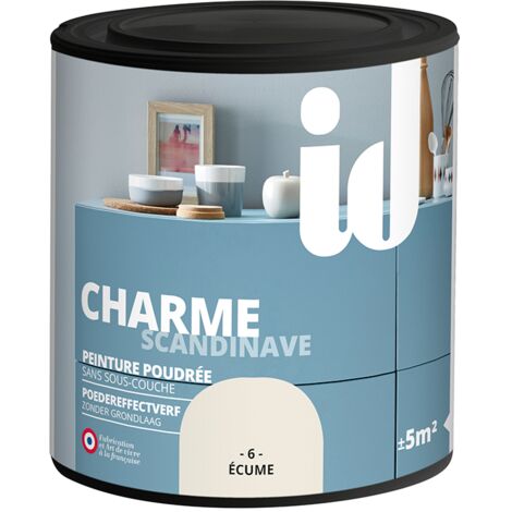 Peinture pour bois d'intérieur 500ML – Finition mate poudrée – Effet lisse, vieilli, patiné, bicolore – Pour meubles et boiseries – Id Paris