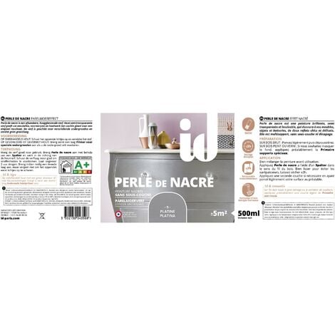 Peinture meubles et boiseries PERLE DE NACRE 500ML TOURMALINE - ID Paris