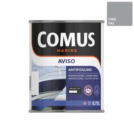 AVISO NB GRIS 0,75 L  - Peinture antifouling à matrice dure pour bateaux rapides - COMUS MARINE