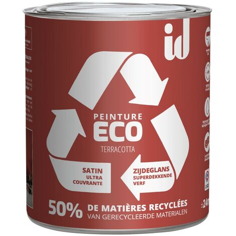 Peinture éco-respectueuse satin terracotta 2L – Multisupport lessivable – Fabrication française – Écolabel européen – Id Paris (1/2)