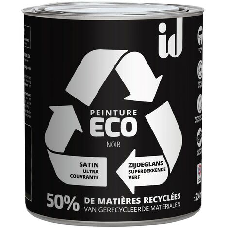 PEINTURE ECO RESPECTUEUSE SATIN NOIR 2L - ID Paris (1/2)