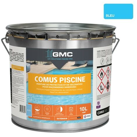 COMUS PISCINE GMC - Bleu 10L - Peinture pour piscines et maçonnerie en immersion - COMUS