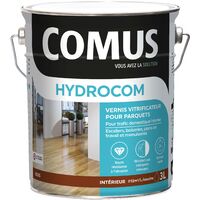 HYDROCOM BRILLANT - Incolore 3L - Vitrificateur polyuréthane acrylique mono-composant parquets. escaliers et boiseries - COMUS - incolore