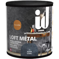 Finition métallisée effet béton 600ml – Peinture pour murs – Lavable – Application facile avec spatule – 6 coloris disponibles – Id Paris