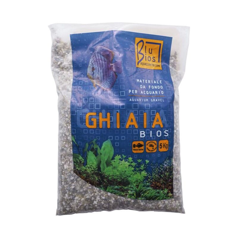 SABBIA GHIAIA QUARZO BIANCO GRANULOMETRIA MEDIA 4MM PER FONDALE ACQUARIO  300GR