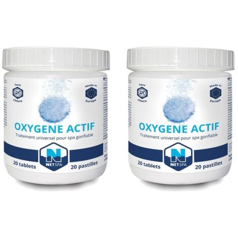 Pack de 2 Traitements à l'oxygène actif NetSpa - 40pastilles de 20g