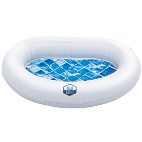 Netspa – Bassin rince-pieds gonflable – Dimensions 87 x 68 x 14 cm – Vinyle blanc – Pour garder l'eau de votre spa propre