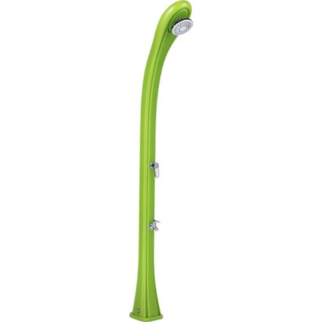 Formidra – Douche solaire 28L verte avec rince-pieds – Polyéthylène haute densité – Installation facile – Compatible piscine enterrée/hors-sol