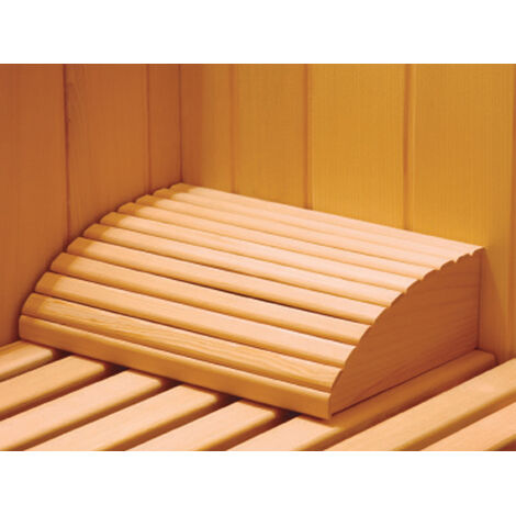 Repose-tête ergonomique en bois pour sauna infrarouge ou à vapeur