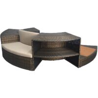 Netspa – Mobilier pour spa semi-rigide en PVC tressé – 5 modules légers et élégants – Protection bloc moteur et rangement optimisé