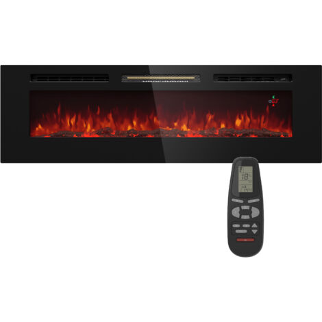 Klarstein Deko Kamin mit LED-Flammen, Elektro-Kamin mit Heizung und Kaminfeuer, 1800W Elektrischer Kamin Elektrisch mit Fernbedienung, Timer & Einstellbarer Thermostat, Sparsame Elektrische Kamine (1/5)