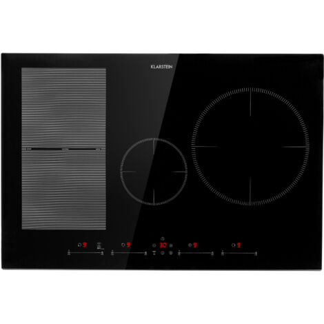Klarstein Induktionskochfeld, Glaskeramik Kochfeld, Induktionskochfeld mit 4 Platten, Einbau-Induktionskochfeld mit Touch-Display, Digitalanzeige und Timer-Funktion, Schnelles Aufheizen, 7500 Watt