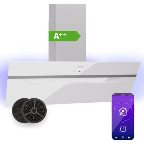 Klarstein Total Eclipse Dunstabzugshaube 90cm - 600 M³/h, Touch, LED-Beleuchtung, Abluft/Umluft