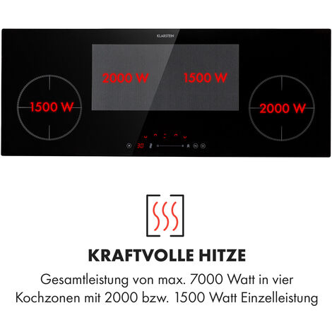 IsEasy 60cm 3 Kochzonen Glaskeramikkochfeld 5500W Eingebautes Temporizador Touch