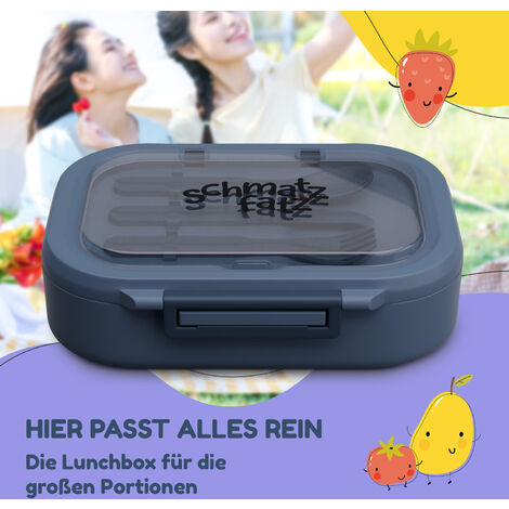Brotdose Mit Fächern Für Erwachsene & Kinder – 2000 Ml, 4 Schichten, Stapelbar, Mikrowellen- & Spülmaschinengeeignet, BPA-frei