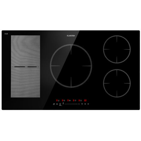 Klarstein Induktionskochfeld, Glaskeramik Kochfeld, Induktionskochfeld mit 5 Platten, Einbau-Induktionskochfeld mit Touch-Display, Digitalanzeige und Timer-Funktion, Schnelles Aufheizen, 9000 Watt