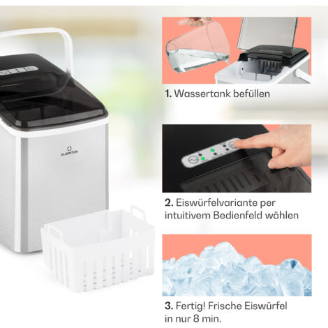 Eiswürfelmaschine Mini – Tischgerät Aus PP/Aluminium, 150 W, 12 V, Mit Fruchtfunktion, Eisklammer & Tablett, Grün, Für Zuhause, Büro Oder Camping