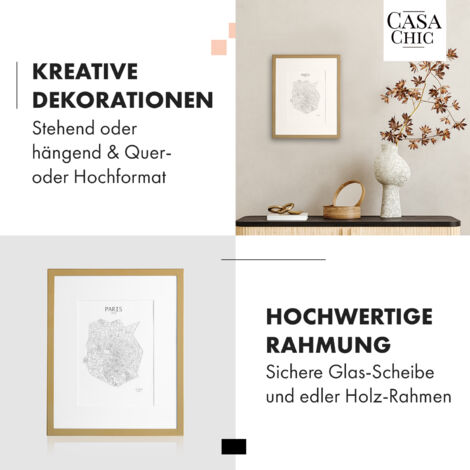 TWING Bilderrahmen – Schwarz, Quadratisch, Mit Passepartout – Ideal Für Tisch Oder Wand