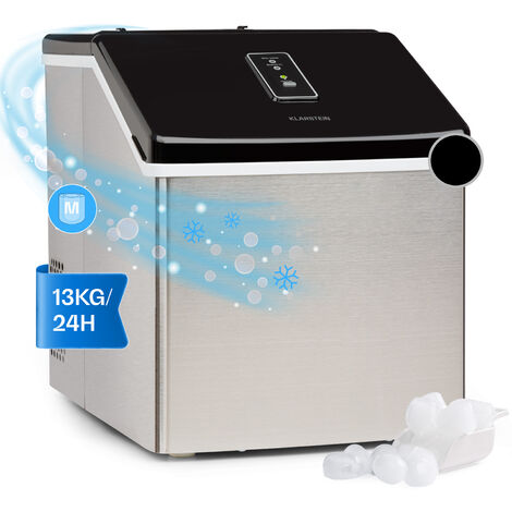 Clearcube Eiswürfelmaschine Klareis 13kg/24h Edelstahl schwarz