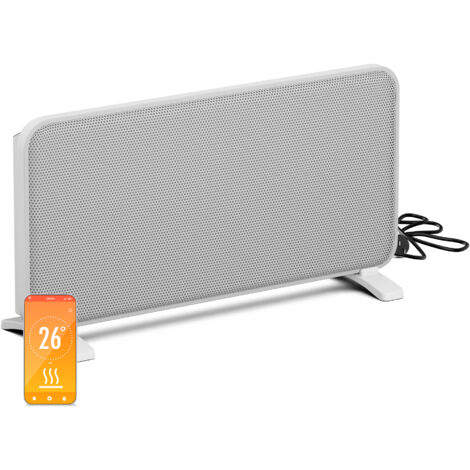Blumfeldt Infrarotheizung 2000 W  Wandmontage & Standgerät, Graphen-Heizelement, App & Touch-Steuerung, Thermostat, IP24, Überhitzungs- & Umkippschutz, für Räume bis 20 m², Weiß