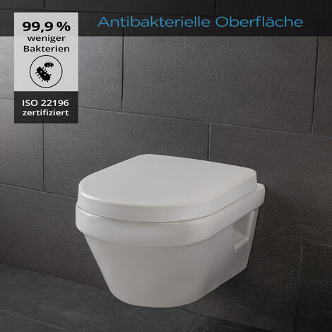 Blumfeldt Senzano Toilettendeckel D-Form Absenkautomatik antibakteriell