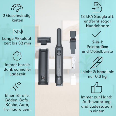 Produktbild von Handstaubsauger Akku, 3-in-1 Handstaubsauger, 25000PA Auto Staubsauger Stark, 3-Gang 200000 U