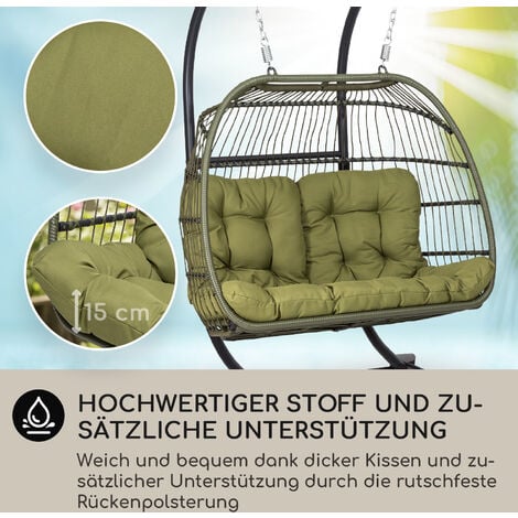 Blumfeldt Blumfeldt Hängesessel, Hängeschaukel für 2 Personen mit
