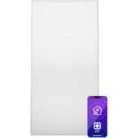 Klarstein Infrarotheizung mit Thermostat, 770W Elektroheizung, Smart Home Infrarotheizung zur Wandmontage, IR mit App-Steuerung & Erkennung Offener Fenster, Effizienter Feuchtraum Heizkörper CO2-Frei