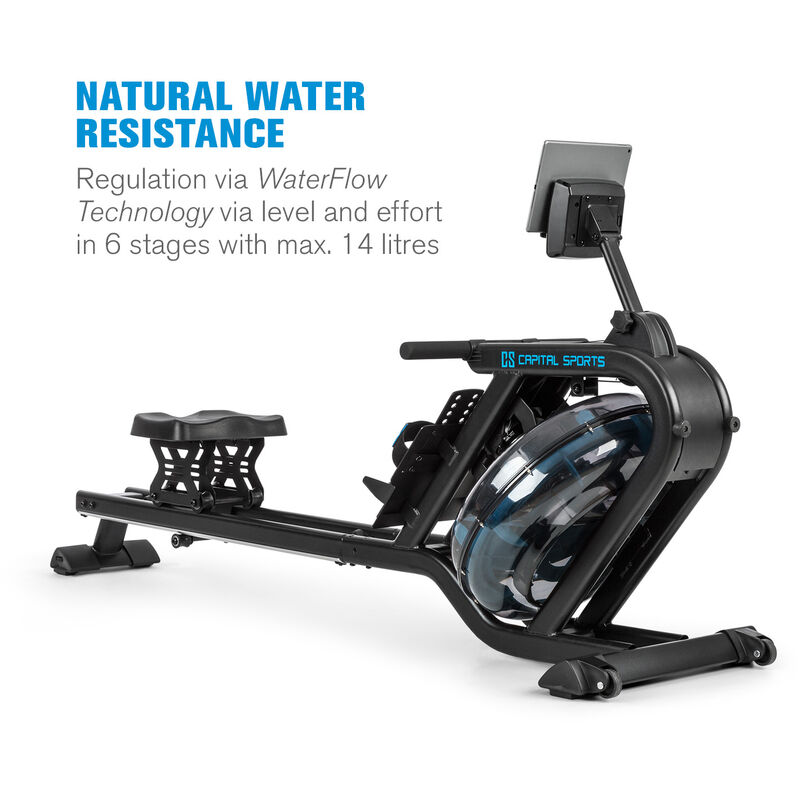 Capital Sports Flow M2 water rowing machine incl. training computer up to  150 kg