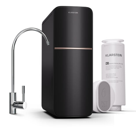 Klarstein osmosis water filter system for reverse osmosis, 800GPD under-sink water filter system for drinking water, 5-stage filtration, 2 filters, Achieves 99.99% purity, Fast RO reverse osmosis syst
