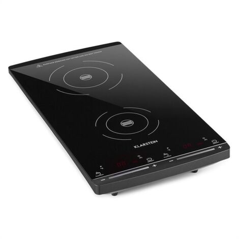 Klarstein Induction Hob, 2900W Electric Hob Induction Cooker, 2 Ring Electric Pan Hob, Free Standing Table Top Cookers w/ 2 Hobs, Modern Induction Heater Cooktops, Electric Hot Plates for Cooking