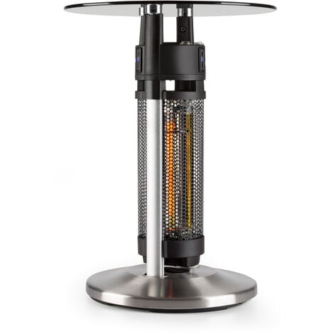 Primal Heat 65 Bistro Table Carbon IR Heating Element 1200W LED 65cm Glass - Silver