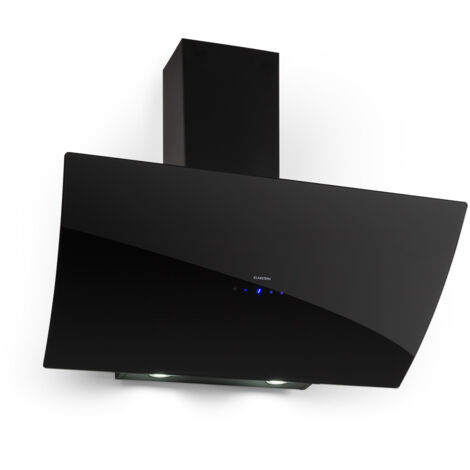 Klarstein Cooker Hood, Extractor Fan for Kitchen w/ Dishwasher Safe Aluminium Grease Filter, 595m³/h Airflow, LEDs, Touch Controls Cooker Hoods, Wall Mount Steel Fan Vent Hoods, Kitchen Extractor Fan