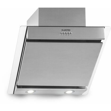 angled cooker hood 70cm stainless steel