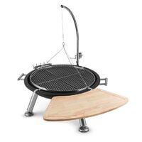 Turion Gallows Swivel Grill Fire Pit 80 cm BBQ Charcoal Cable Stainless Steel