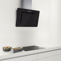 Lorea Extractor Cooker Hood 60cm touch panel black safety glass - Black