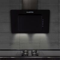 Lorea Extractor Cooker Hood 60cm touch panel black safety glass - Black