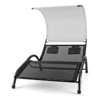 Dandyland Two-seater Swinging Lounger 130x200cm Canopy Grey - Grey