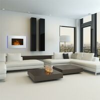 Lausanne Electric Fireplace 1000 or 2000 Watts 7 different background colours of glass