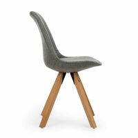 Iseo Shell Chair Set 2-piece Set of Upholstered PP-Shell Birch Grey