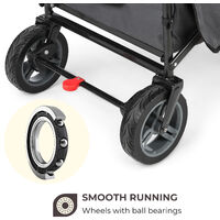 Easy Rider Handcart With Cover Up To 70kg Telescopic Rod Grey