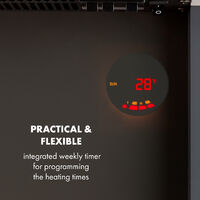 Klarstein Studio 1 Electric Fireplace 1000/2000W LED 10-30 °C Weekly Timer - White