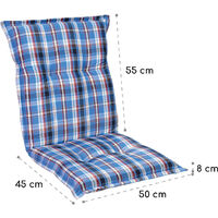 Prato, Upholstery, Armchair Cushion, Low-Back Garden Chair, Polyester, 50x100x8cm